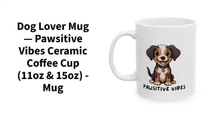 Dog Lover Mug &mdash; Pawsitive Vibes Ceramic Coffee Cup (11oz &amp; 15oz) - Mug by@Outfy