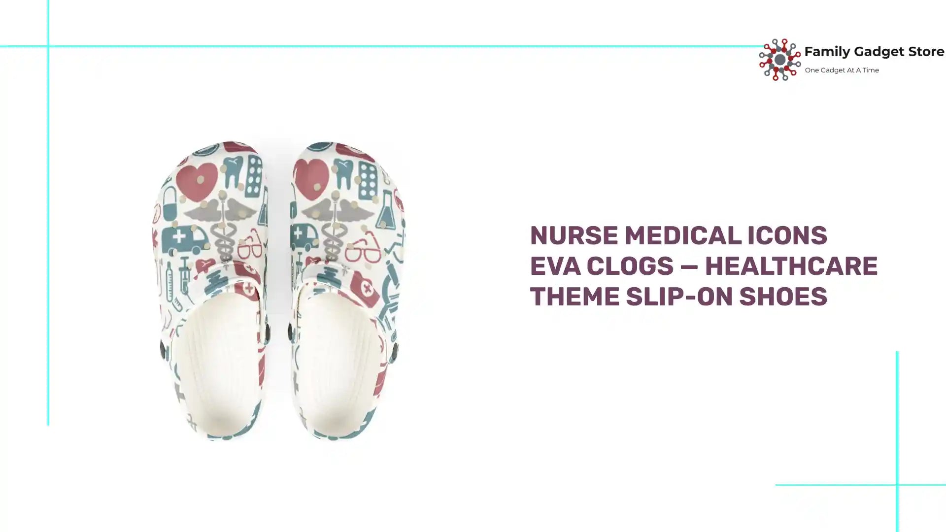 Nurse Medical Icons EVA Clogs &mdash; Healthcare Theme Slip-On Shoes by@Outfy