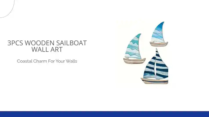 3PCS Wooden Sailboat Wall Art by@Outfy