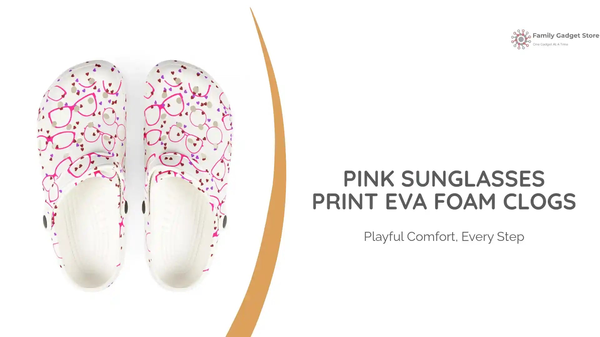 Pink Sunglasses Print EVA Foam Clogs by@Outfy