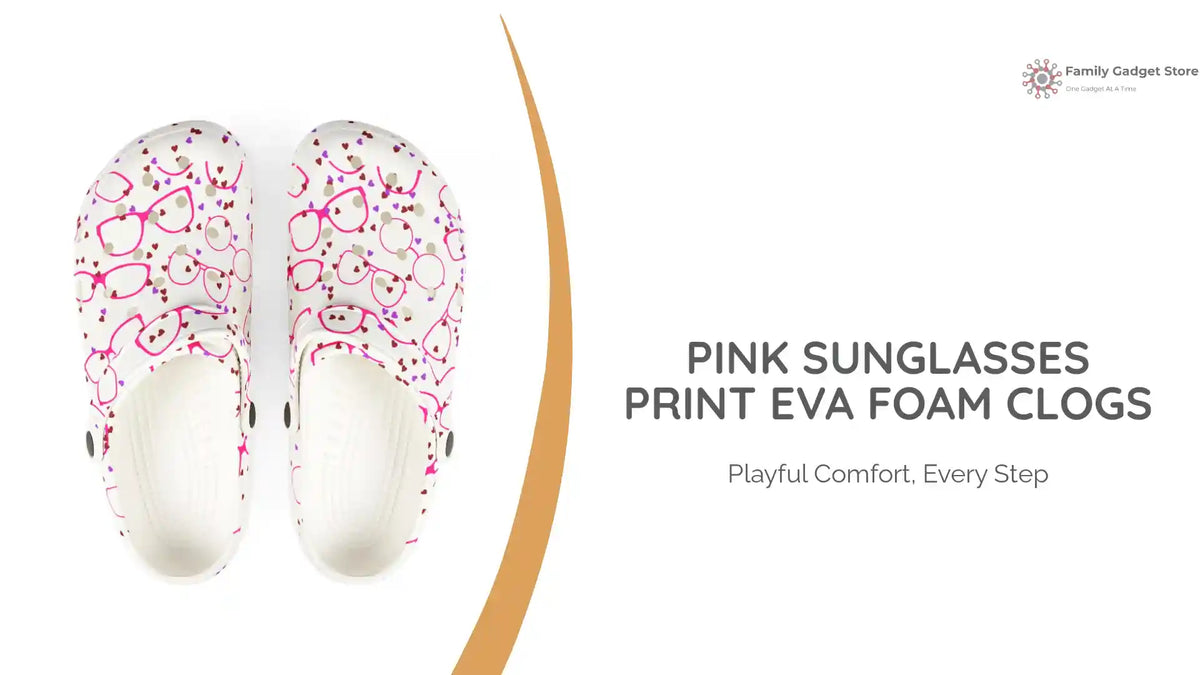 Pink Sunglasses Print EVA Foam Clogs by@Outfy