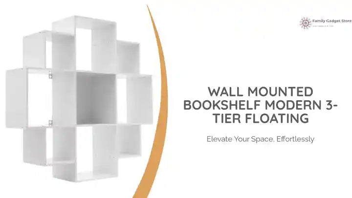 Wall Mounted Bookshelf Modern 3-Tier Floating by@Outfy