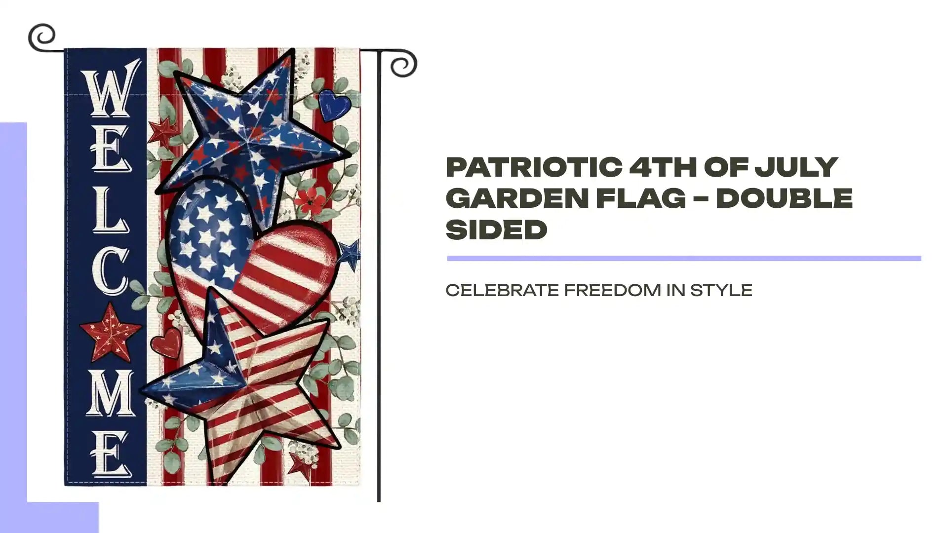 Patriotic 4th of July Garden Flag &ndash; Double Sided by@Outfy