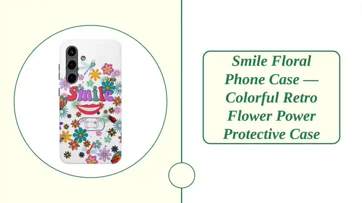 Smile Floral Phone Case &mdash; Colorful Retro Flower Power Protective Case by@Outfy