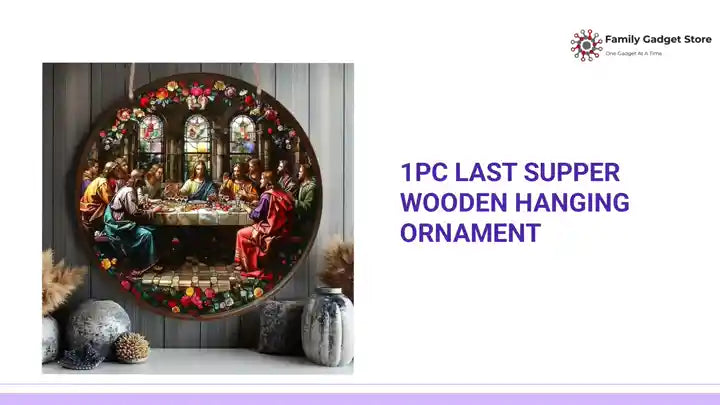 1pc Last Supper Wooden Hanging Ornament by@Outfy