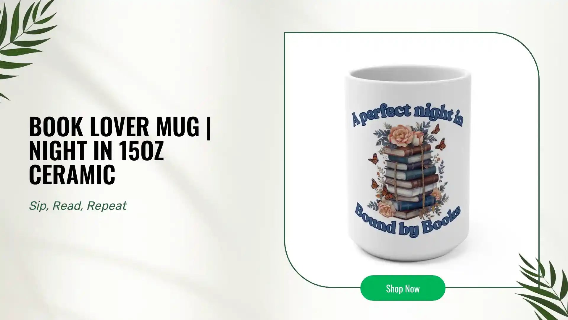 Book Lover Mug | Night In 15oz Ceramic by@Outfy