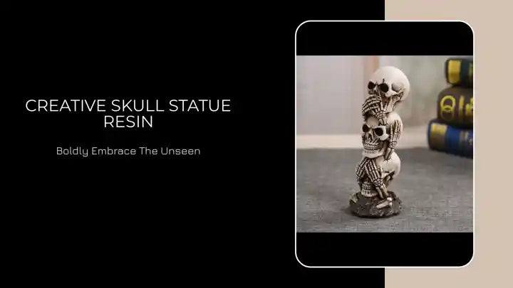 Creative Skull Statue Resin by@Outfy