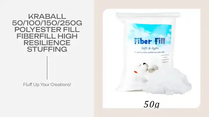 KRABALL 50/100/150/250g Polyester Fill Fiberfill High Resilience Stuffing by@Outfy