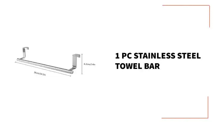 1 PC Stainless Steel Towel Bar by@Outfy