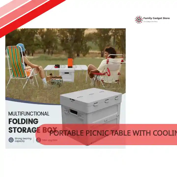 Portable Picnic Table with Cooling Feature Large Capacity Storage by@Outfy