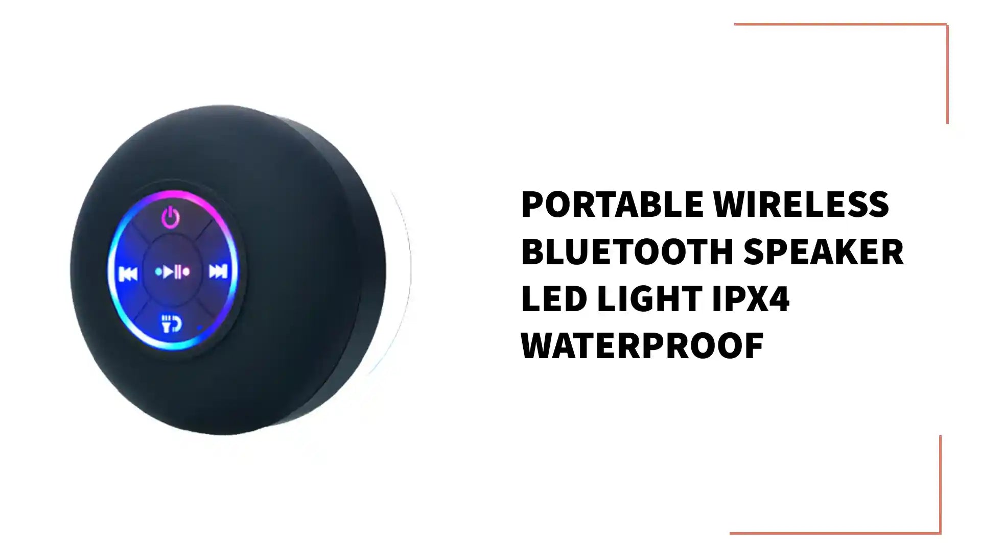 Portable Wireless Bluetooth Speaker LED Light IPX4 Waterproof by@Outfy