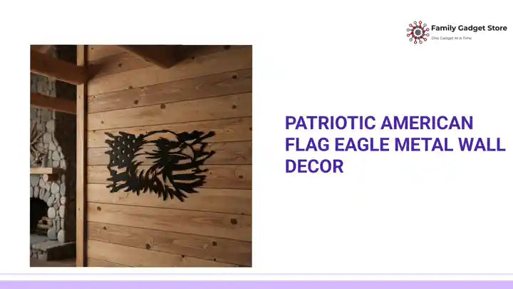 Patriotic American Flag Eagle Metal Wall Decor by@Outfy