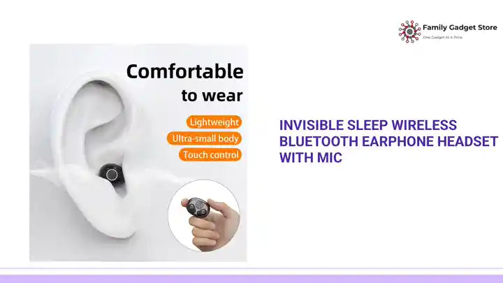 Invisible Sleep Wireless Bluetooth Earphone Headset with Mic by@Outfy