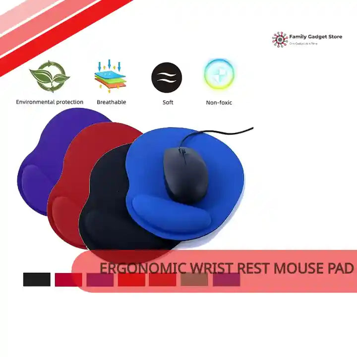 Ergonomic Wrist Rest Mouse Pad by@Outfy