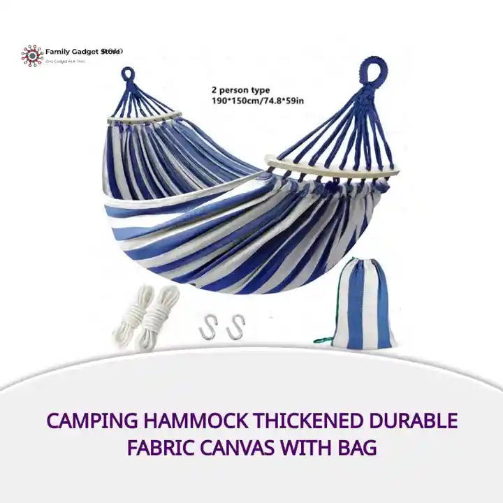 Camping Hammock Thickened Durable Fabric Canvas with Bag by@Outfy