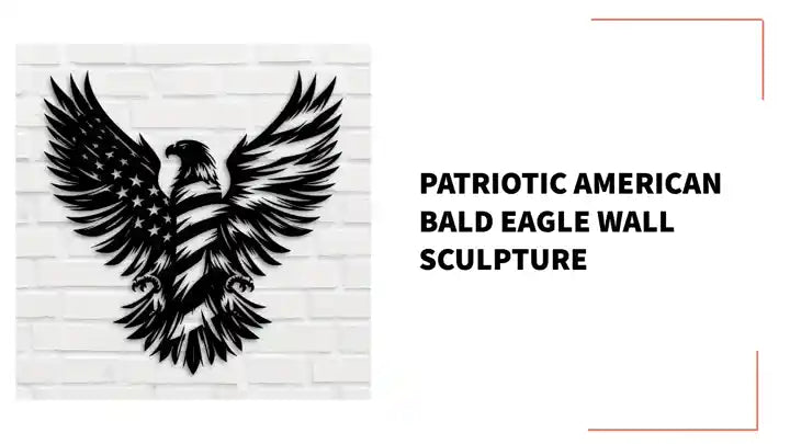 Patriotic American Bald Eagle Wall Sculpture by@Outfy