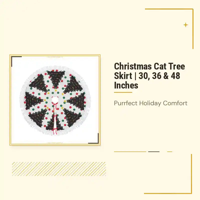 Christmas Cat Tree Skirt | 30, 36 &amp; 48 Inches by@Outfy