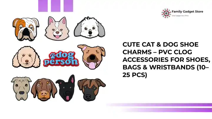 Cute Cat & Dog Shoe Charms &ndash; PVC Clog Accessories for Shoes, Bags & Wristbands (10&ndash;25 pcs) by@Outfy