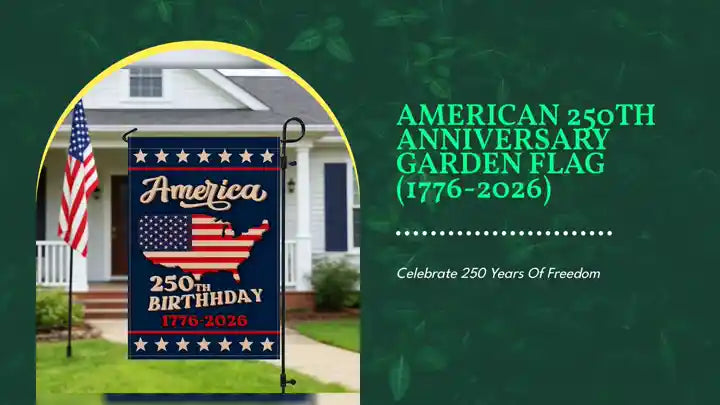 American 250th Anniversary Garden Flag (1776-2026) by@Outfy