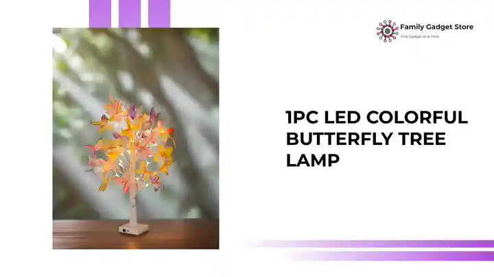 1PC LED Colorful Butterfly Tree Lamp by@Outfy