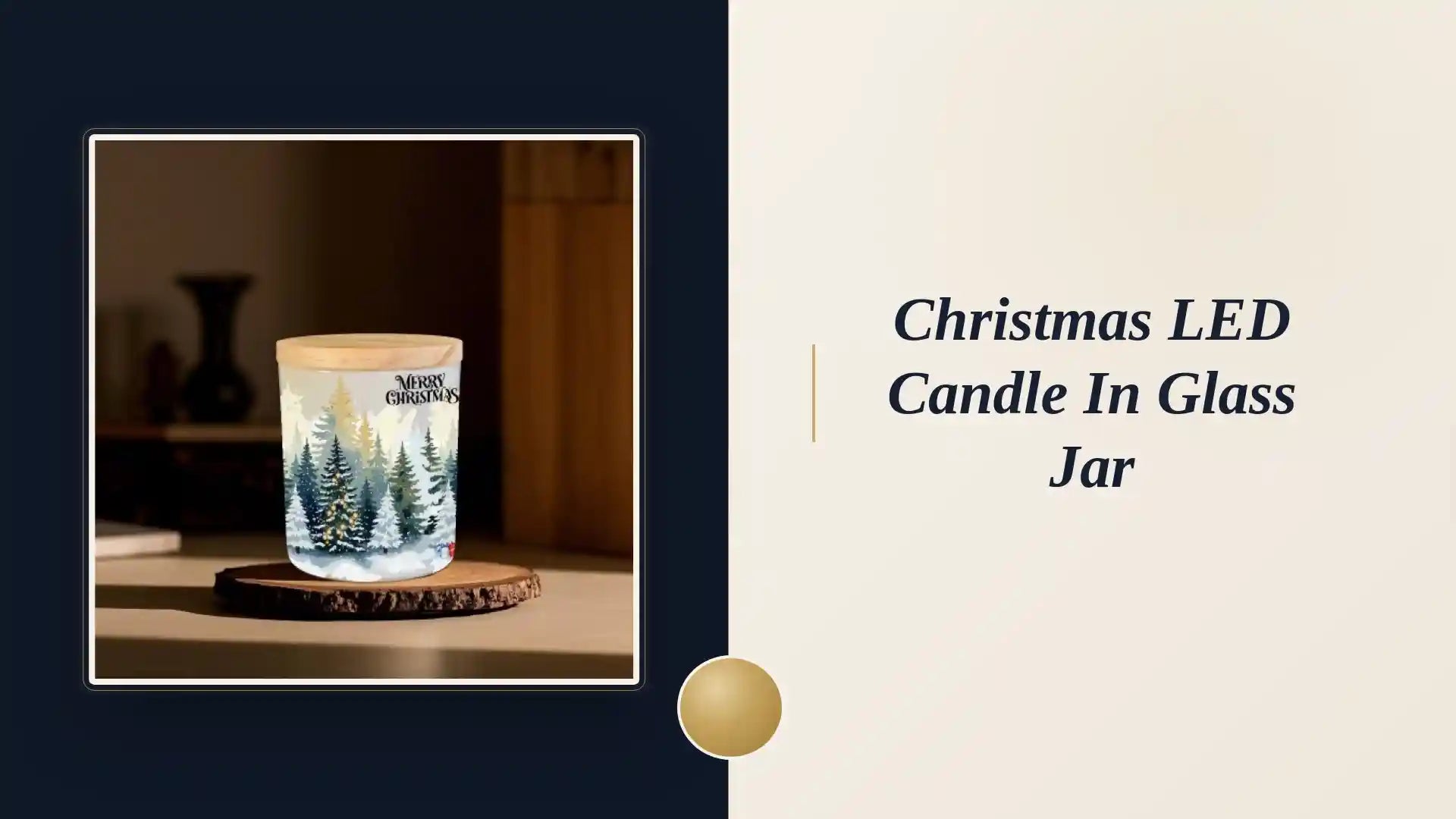 Christmas LED Candle in Glass Jar by@Outfy