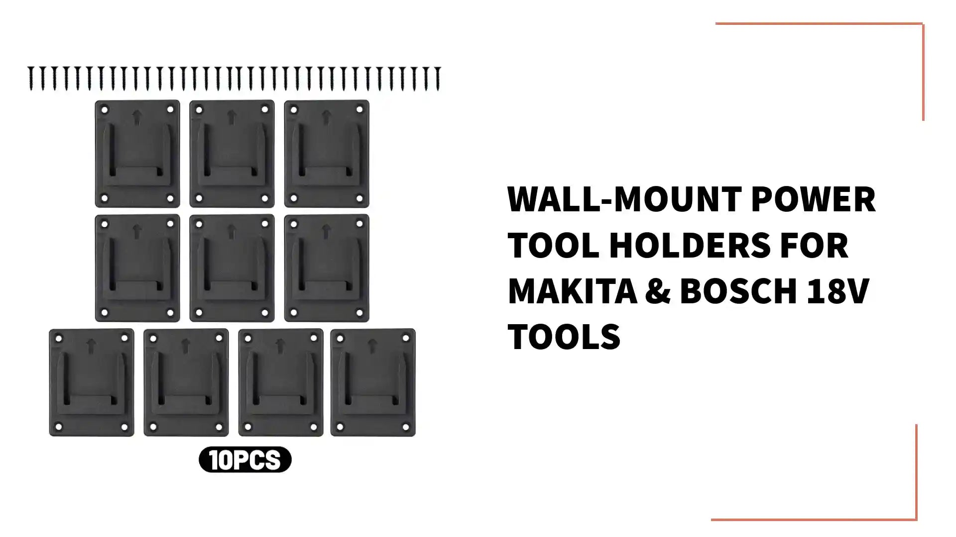 Wall-Mount Power Tool Holders for Makita &amp; Bosch 18V Tools by@Outfy