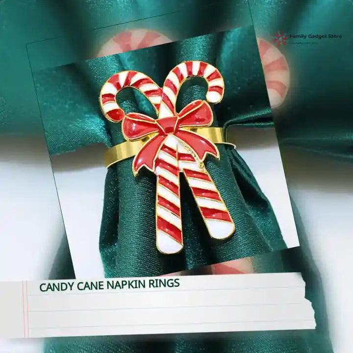 Candy Cane Napkin Rings by@Outfy