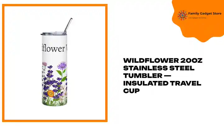 Wildflower 20oz Stainless Steel Tumbler &mdash; Insulated Travel Cup by@Outfy