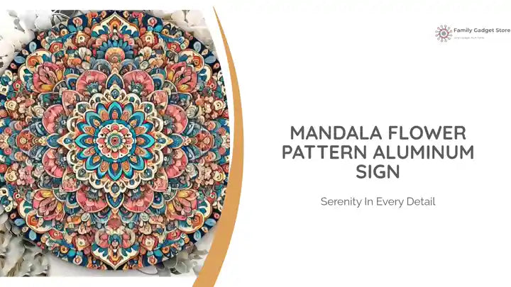 Mandala Flower Pattern Aluminum Sign by@Outfy