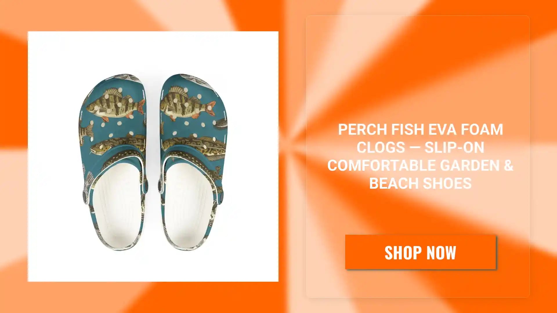 Perch Fish EVA Foam Clogs &mdash; Slip-On Comfortable Garden &amp; Beach Shoes by@Outfy
