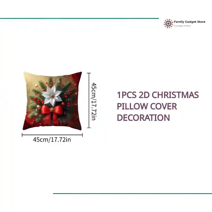 1pcs 2D Christmas Pillow Cover Decoration by@Outfy