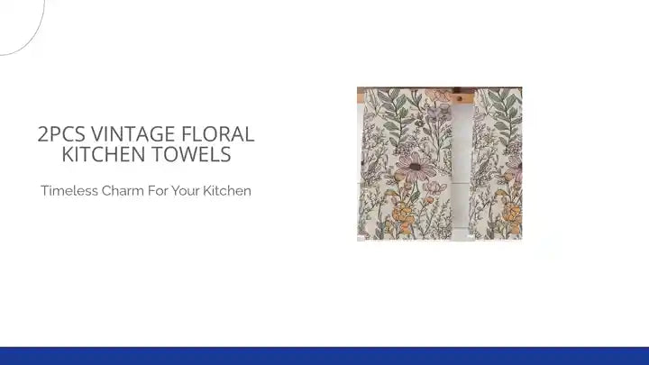 2Pcs Vintage Floral Kitchen Towels by@Outfy