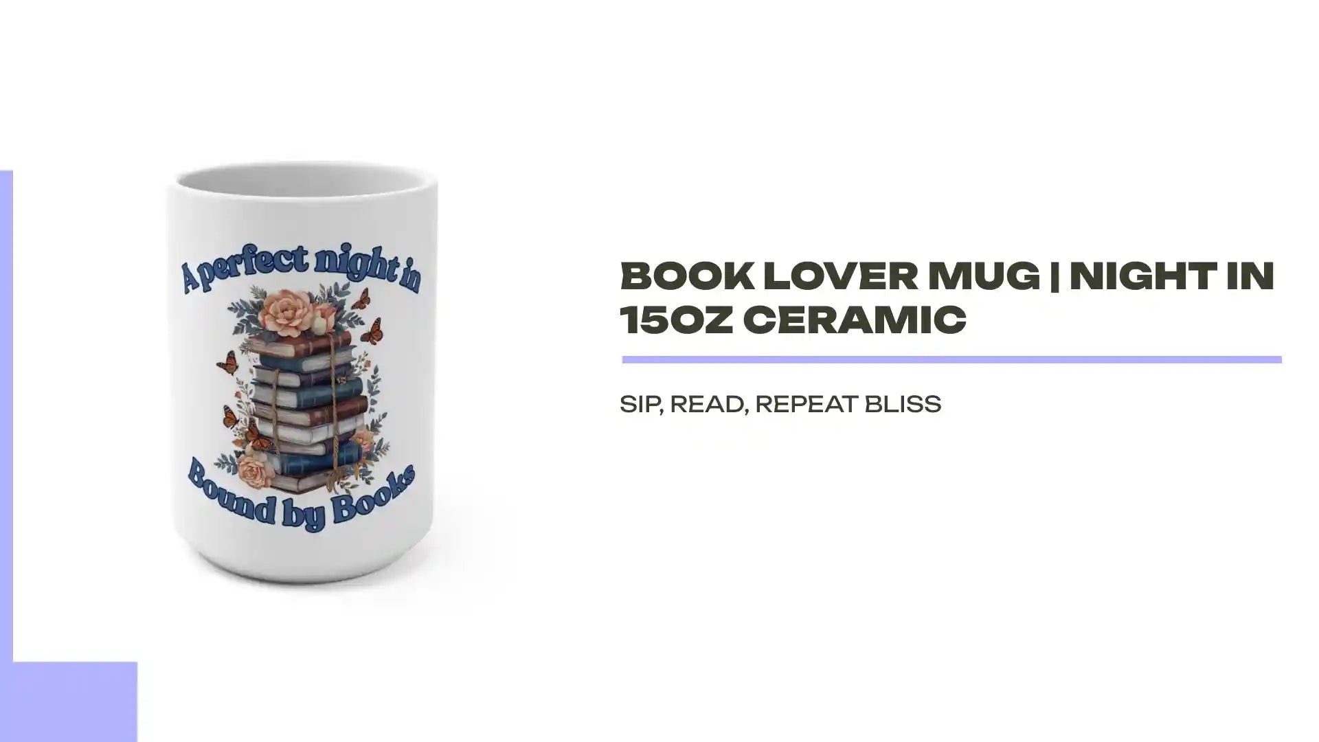 Book Lover Mug | Night In 15oz Ceramic by@Outfy
