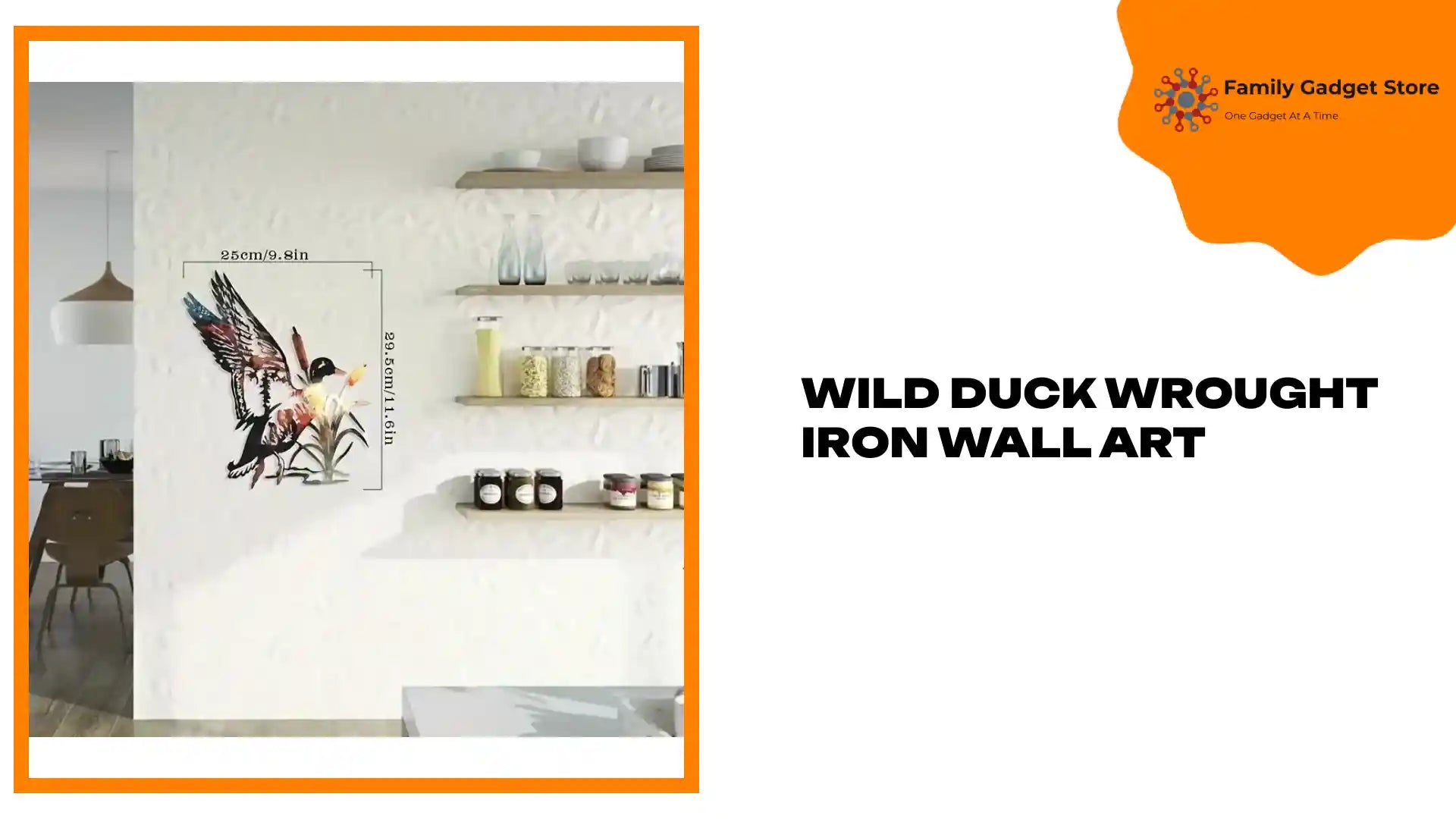 Wild Duck Wrought Iron Wall Art by@Outfy