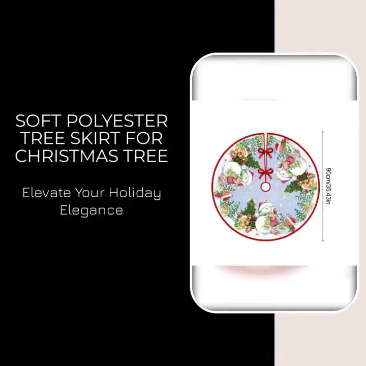 Soft Polyester Tree Skirt for Christmas Tree by@Outfy