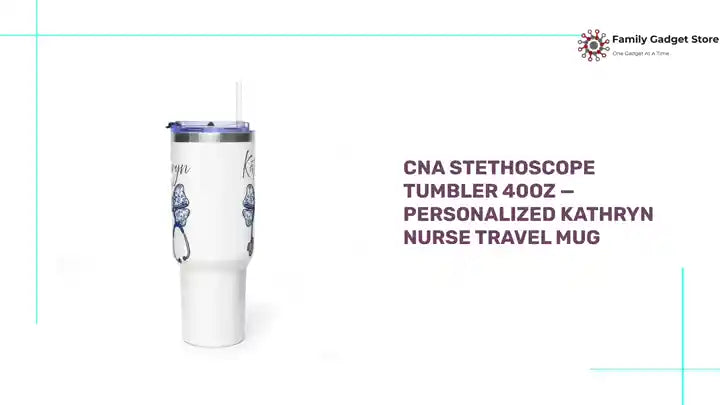 CNA Stethoscope Tumbler 40oz &mdash; Personalized Kathryn Nurse Travel Mug by@Outfy