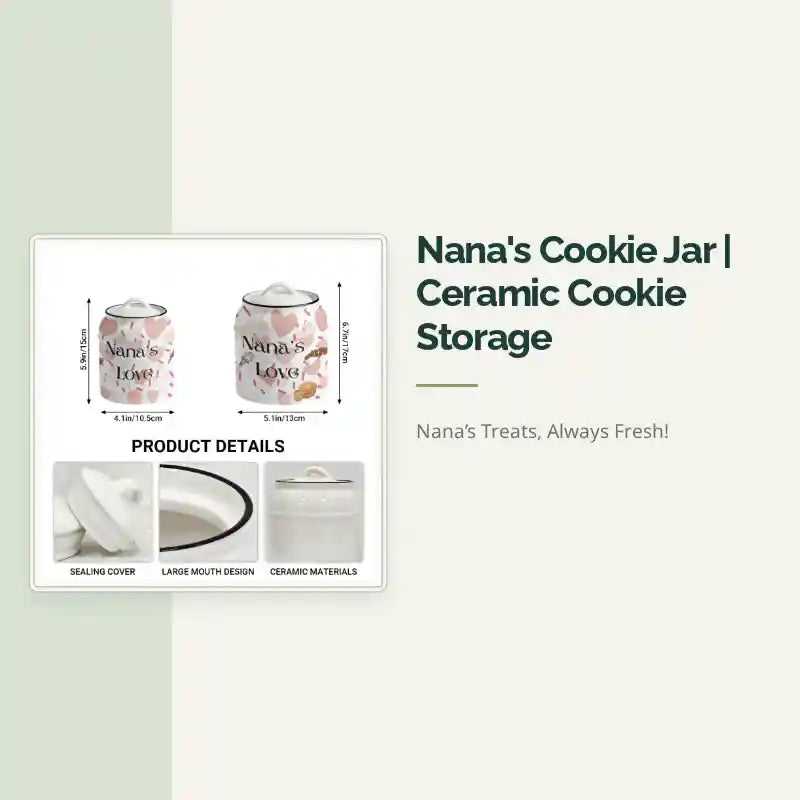 Nana's Cookie Jar | Ceramic Cookie Storage by@Outfy