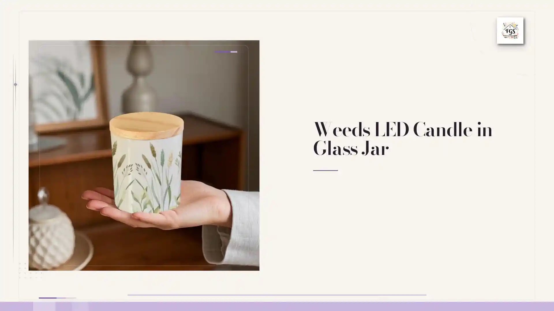 Weeds LED Candle in Glass Jar by@Outfy