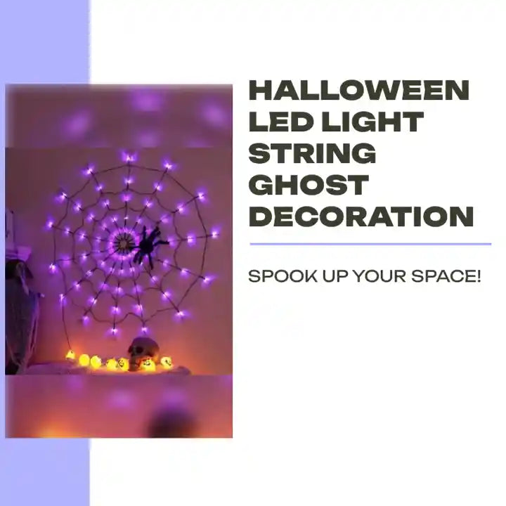 Halloween LED Light String Ghost Decoration by@Outfy