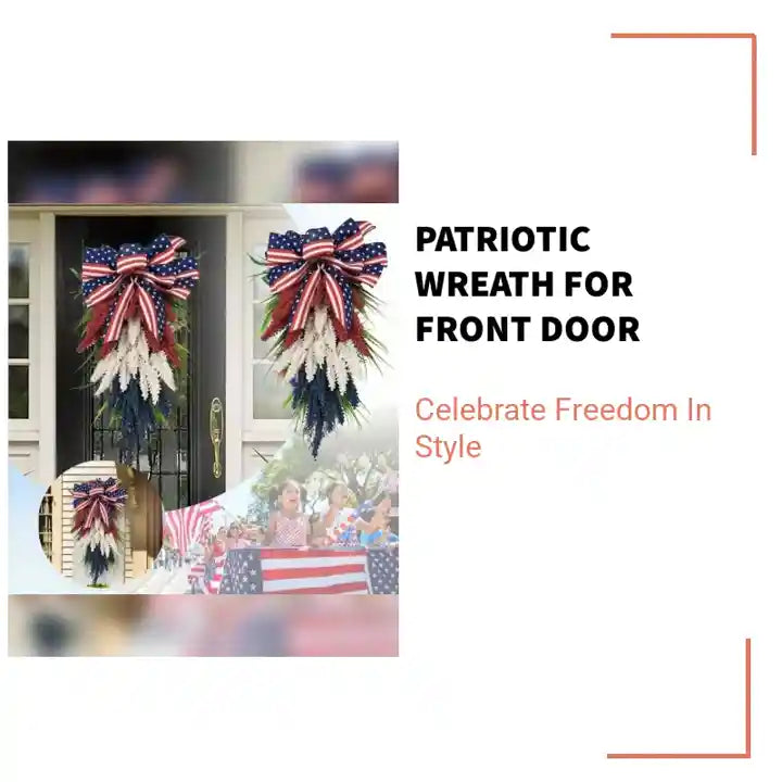 Patriotic Wreath for Front Door by@Outfy