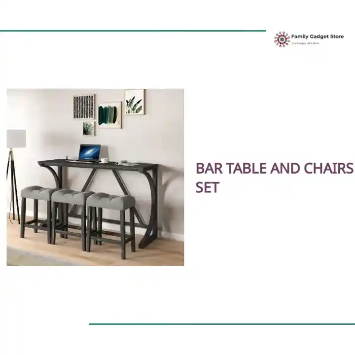 Bar Table and Chairs Set by@Outfy