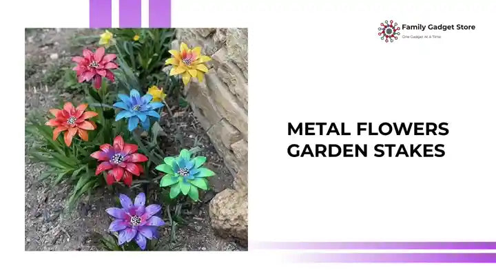 Metal Flowers Garden Stakes by@Outfy