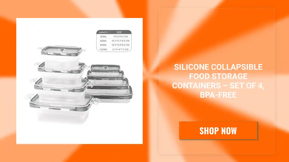 Silicone Collapsible Food Storage Containers &ndash; Set of 4, BPA-Free by@Outfy