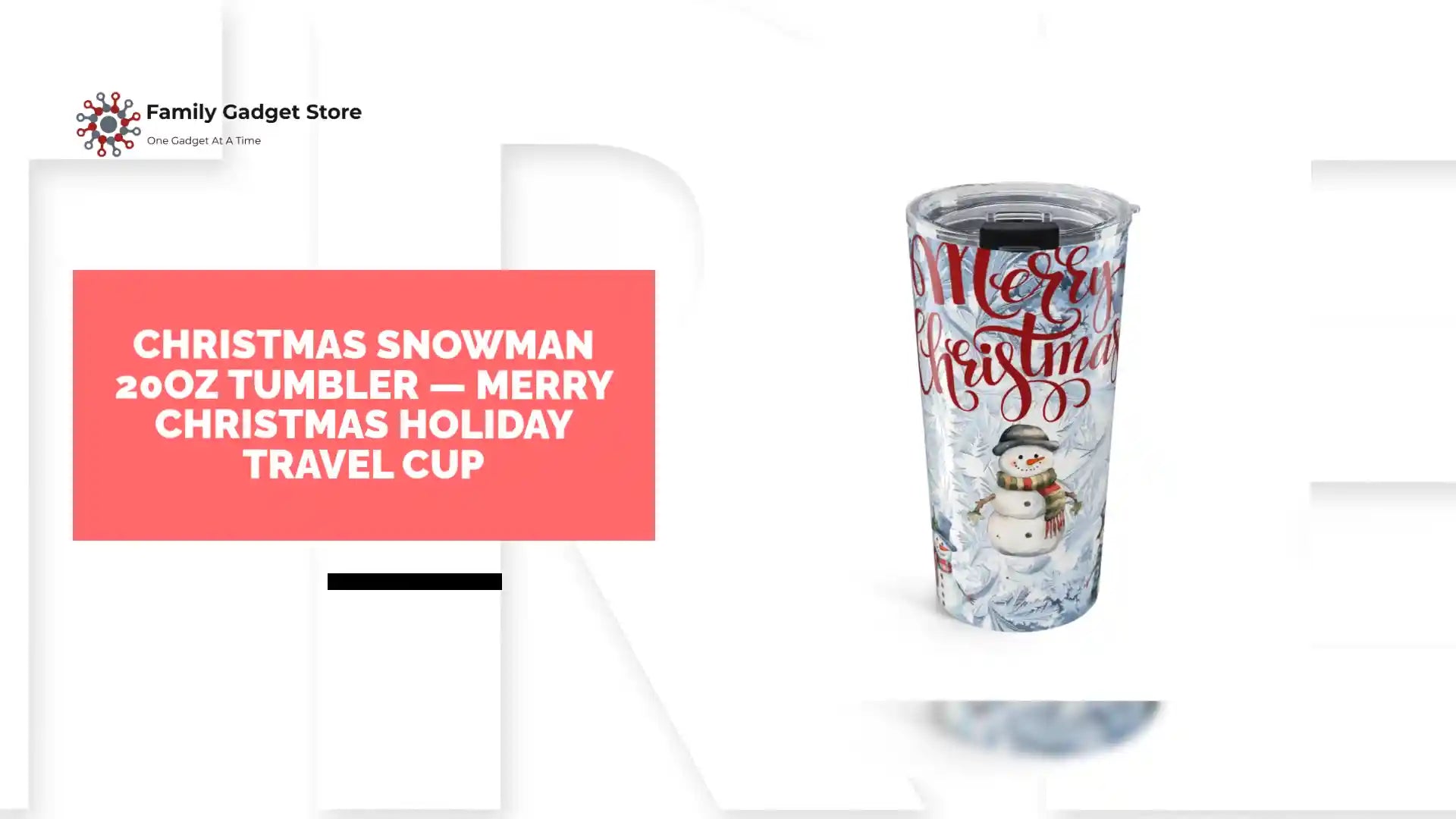 Christmas Snowman 20oz Tumbler &mdash; Merry Christmas Holiday Travel Cup by@Outfy