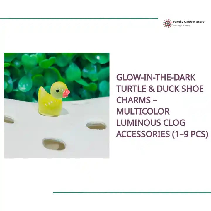 Glow-in-the-Dark Turtle &amp; Duck Shoe Charms &ndash; Multicolor Luminous Clog Accessories (1&ndash;9 pcs) by@Outfy