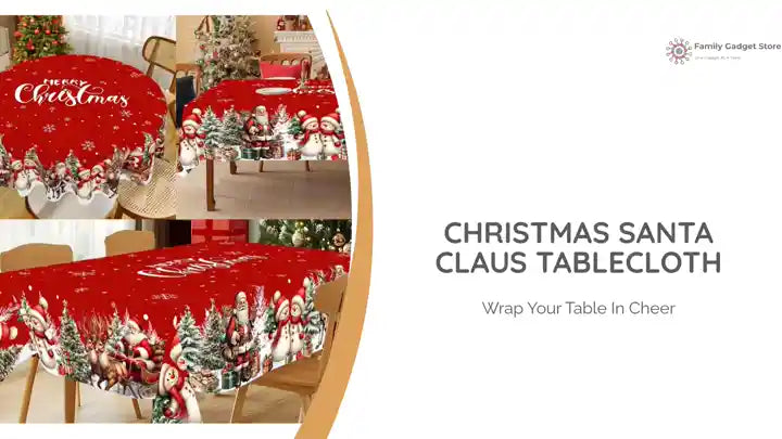 Christmas Santa Claus Tablecloth by@Outfy