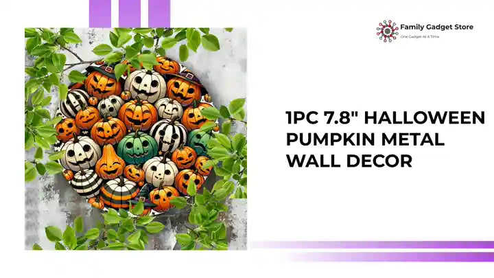 1pc 7.8" Halloween Pumpkin Metal Wall Decor by@Outfy