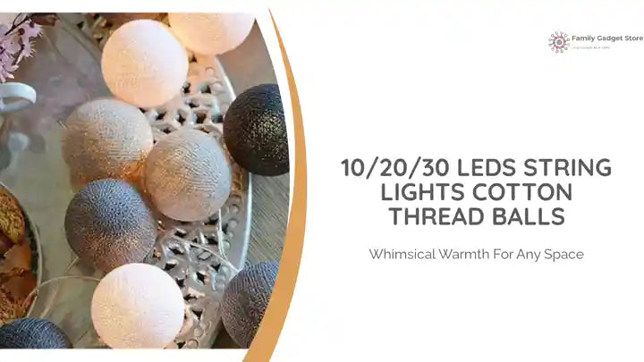 10/20/30 LEDs String Lights Cotton Thread Balls by@Outfy