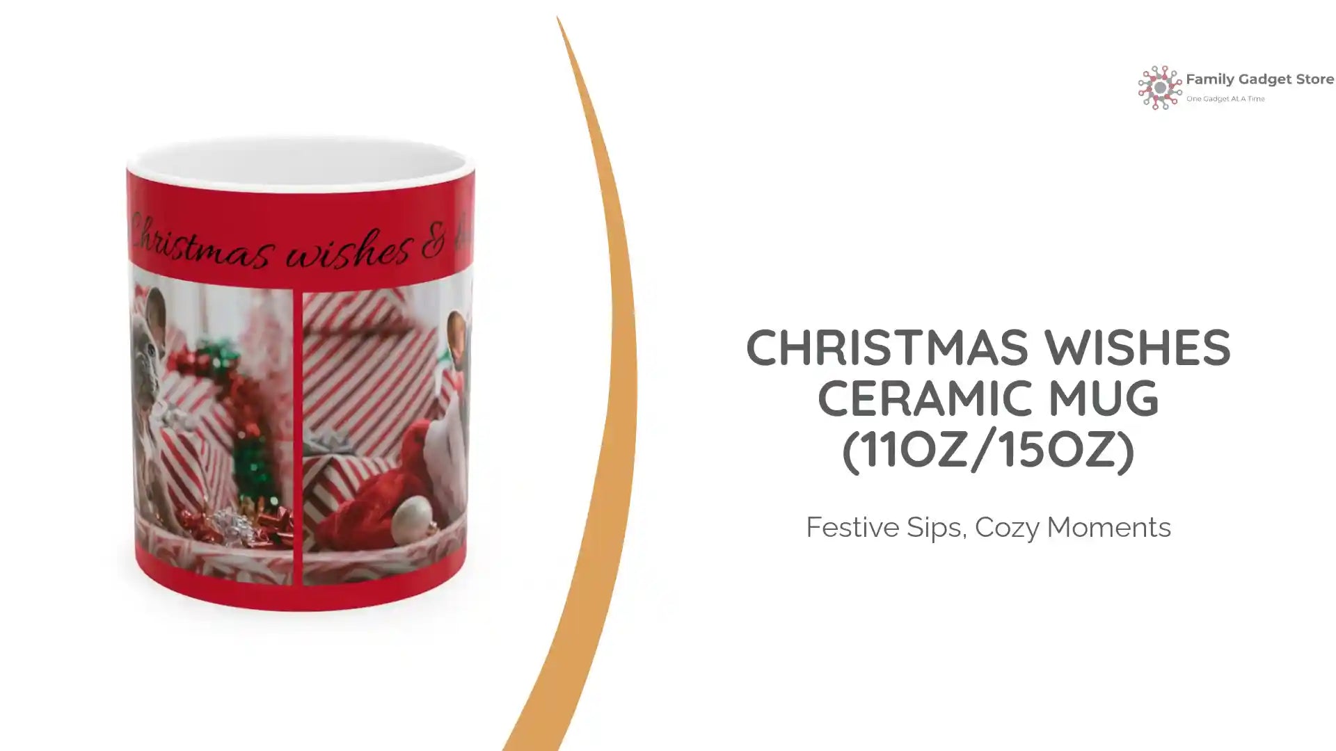 Christmas Wishes Ceramic Mug (11oz/15oz) by@Outfy