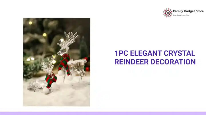 1Pc Elegant Crystal Reindeer Decoration by@Outfy